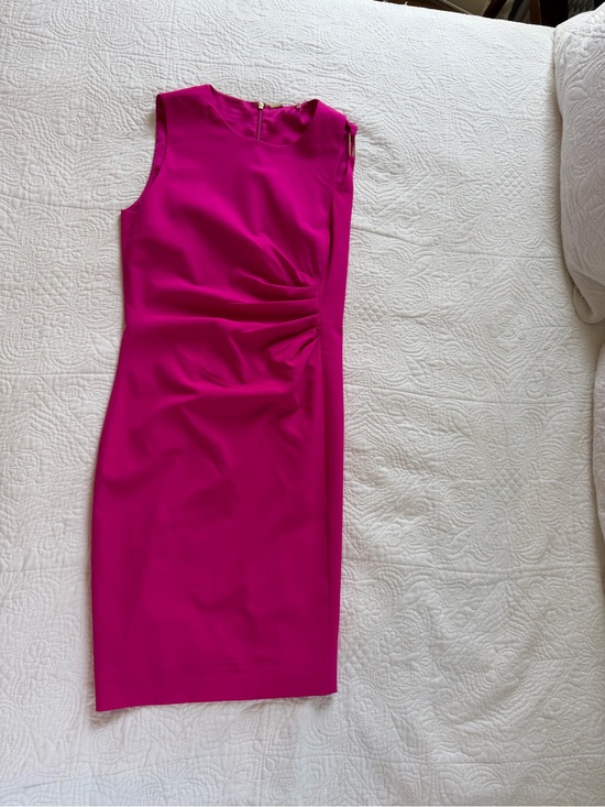 Elie Tahari Dresses & Skirts - Elie Tahari Hot Pink Sleeveless Midi Sheath Dress